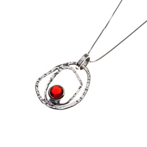 With Red Zirconia  Stone