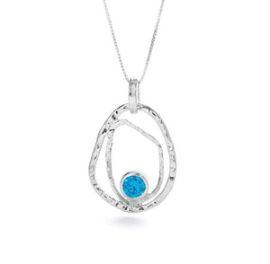 With  Svissblu Zirconia  Stone
