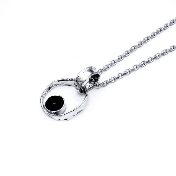 Black lava pearl Necklaces