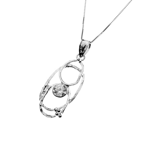 With White Zirconia  Stone