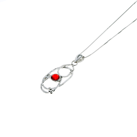 With   Red Zirconia  Stone