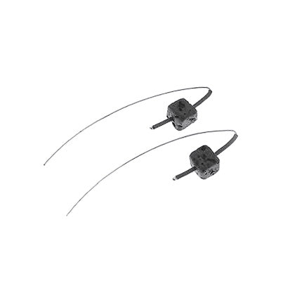 Long Earrings with Icelandic lava stone cube