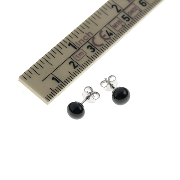 Black lava pearl Earrings