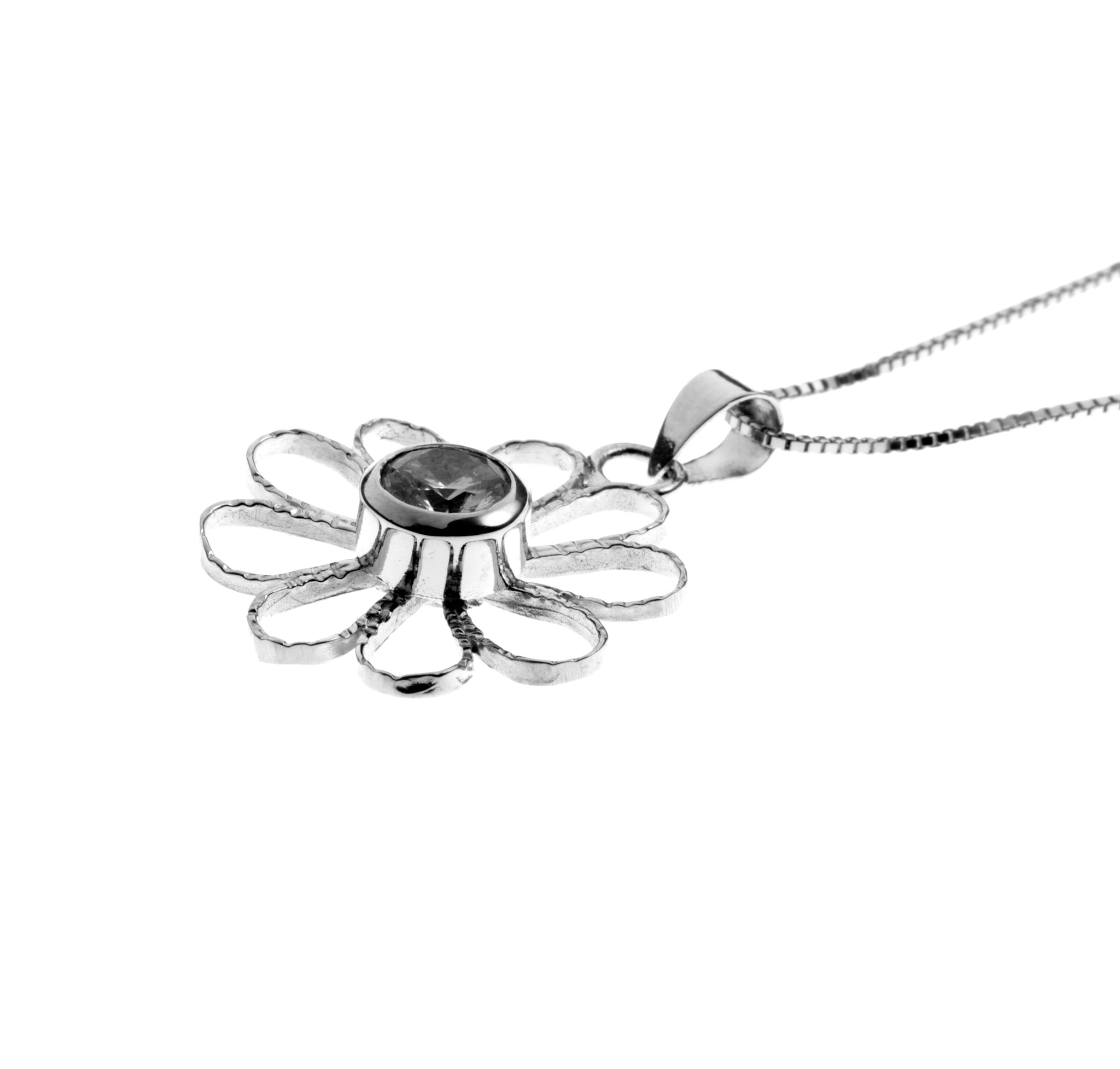 Silver Necklaces with zirconia stone