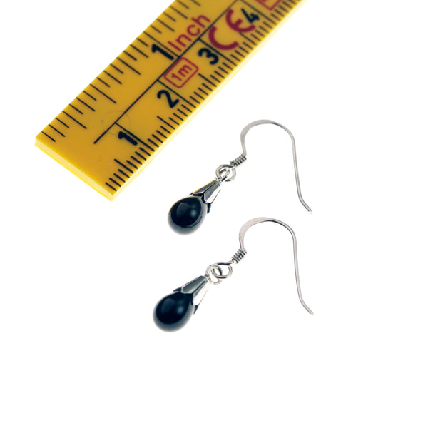 Black Lava Stone tears Earrings