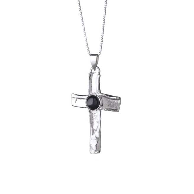Black lava pearl Cross