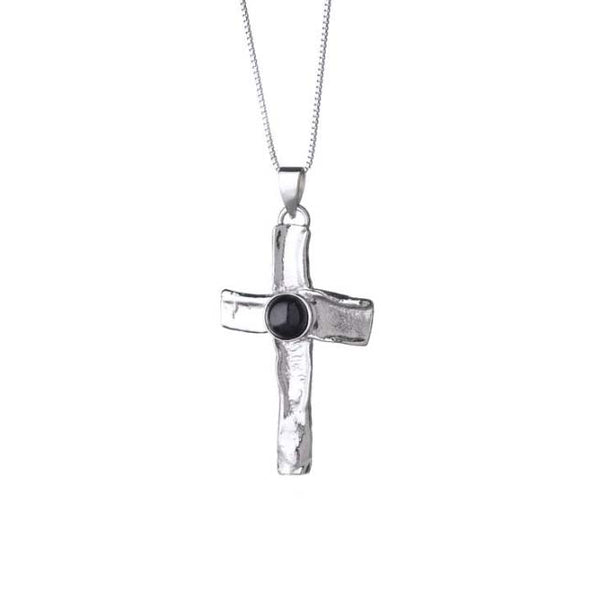 Black lava pearl Cross