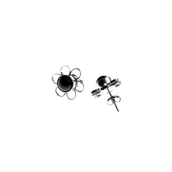 Black Lava Stone Earrings