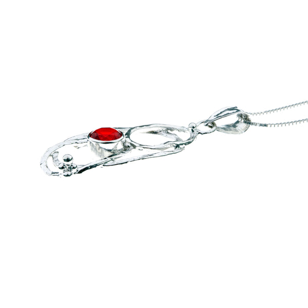 With Red Zirconia  Stone