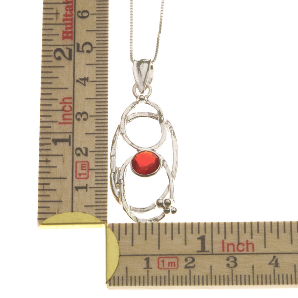 With Red Zirconia  Stone