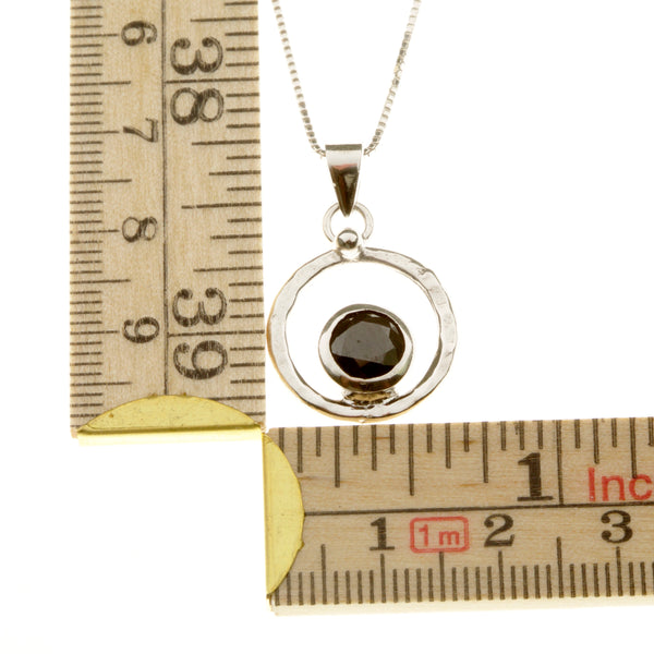 Silver with black zirconia stone