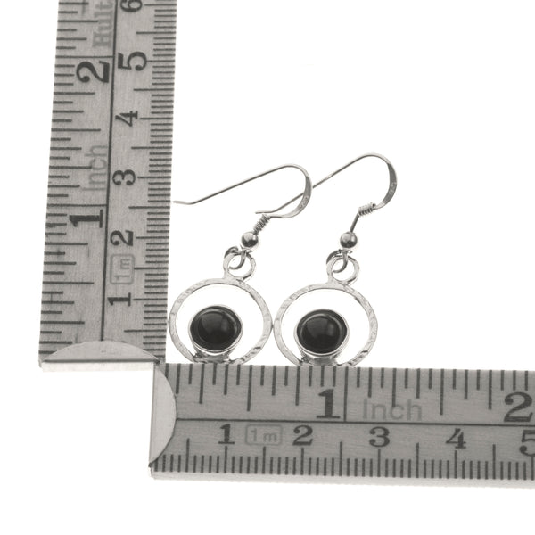 Black lava pearl earrings