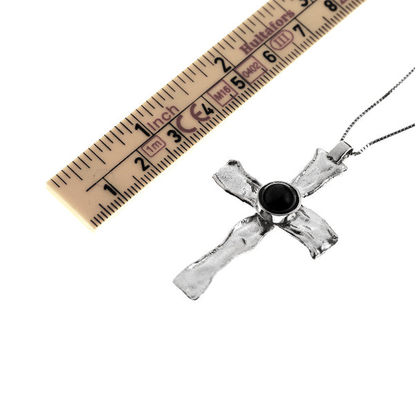 Black lava pearl Cross
