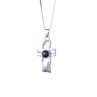 Black lava pearl Cross