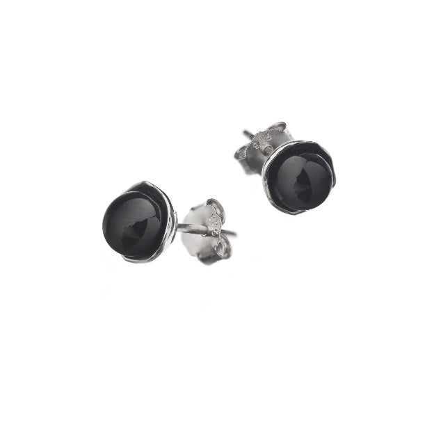 Black lava stone  earrings